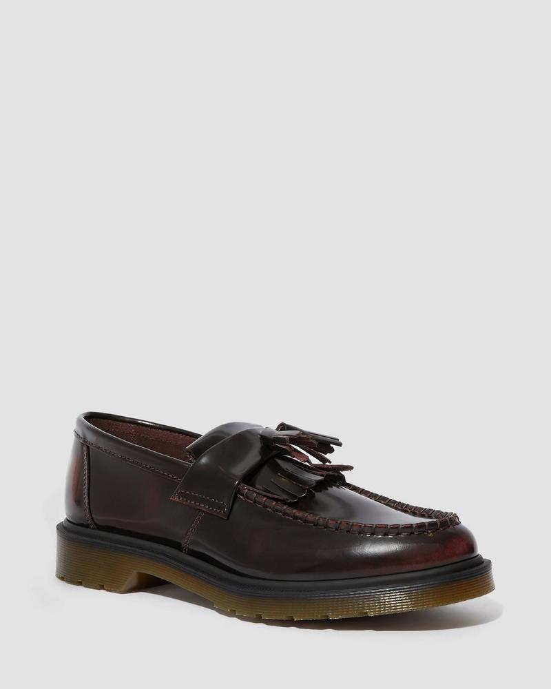 Zapatos Oxford Dr Martens Adrian Arcadia Cuero Tassle Loafers Hombre Rosas Rojos | MX 202LIS